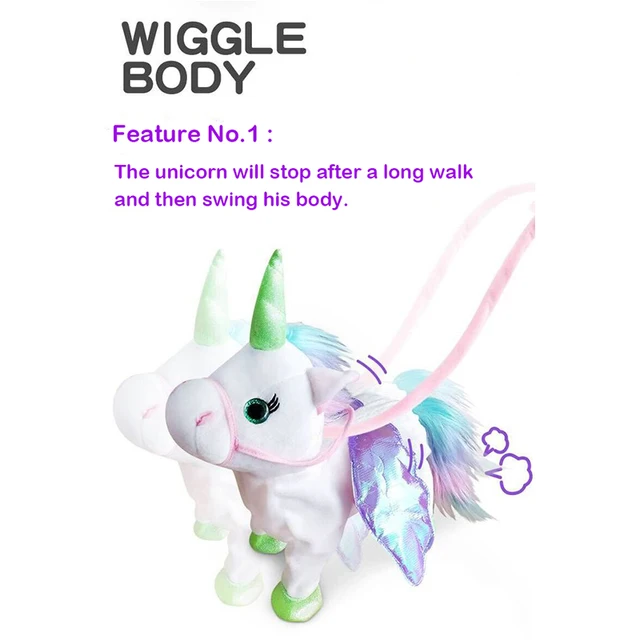35cm Electric Walking Unicorn Plush Funny Toy Talking Toy Unicorn Singing Music Stuffed Toy For Children Kids Gift 2