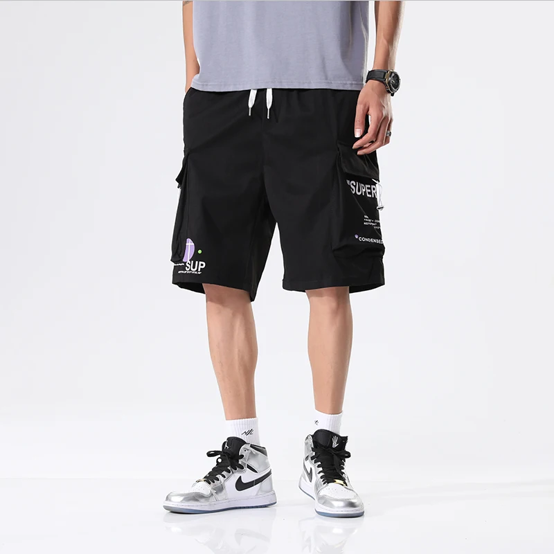 hip hop streetwear baggy jogger shorts masculino