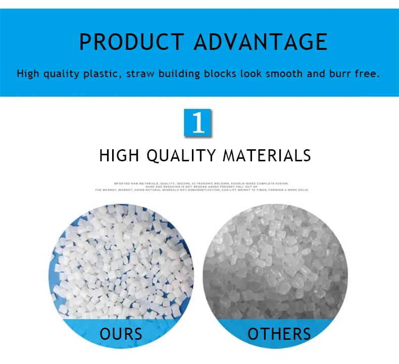 500pcs 4D Straw Building Blocks DIY Plastic Assembled Blocks Toy Straw Inserted Construction Toy Colorful Educational Kids Gift