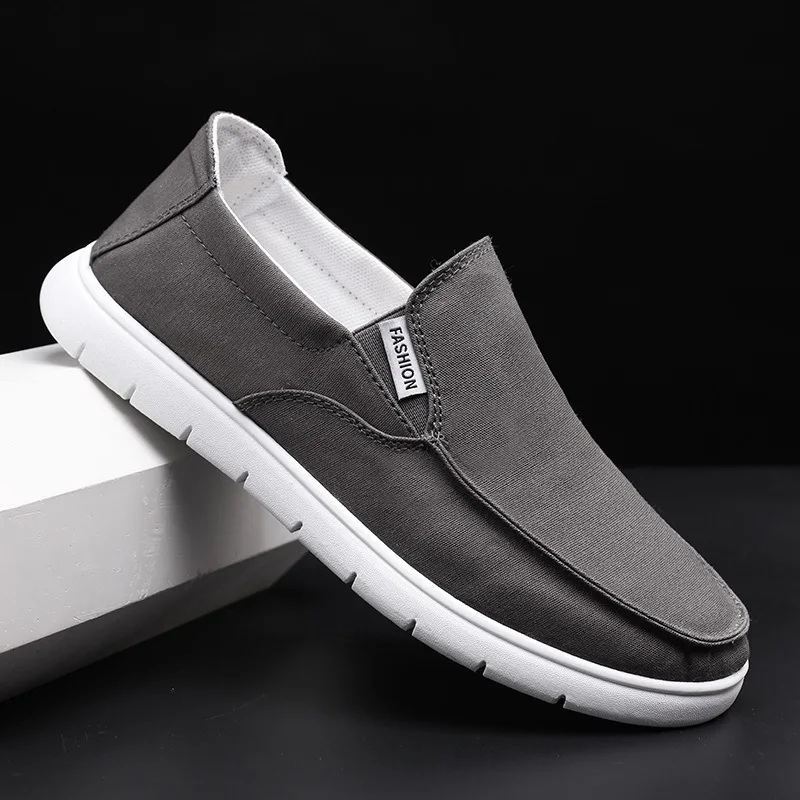 Breathable Canvas Shoes Men Loafers 2021 Spring Summer Casual Flat Slip-on Male Cloth High Quality KA1323 | Обувь
