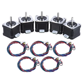 

3D Printer Parts Nema 42 Stepper Stepping Motor Drive Control 2 Phase 1.8 Degree 0.9A 0.4N.M 42Mm Printer Accessory Replacement