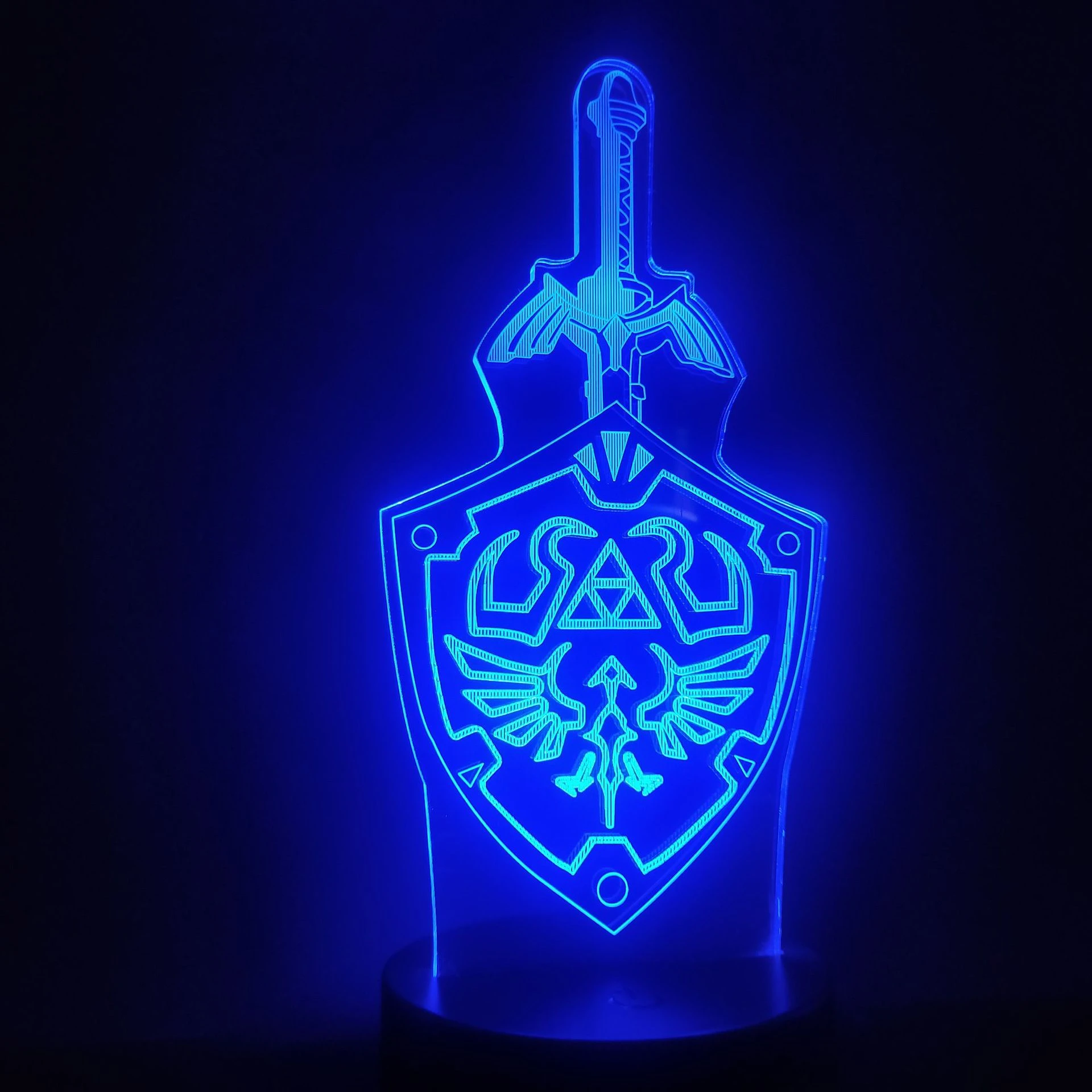 Link Master Sword Shield Shape Visual Illusion 3d Led 7 Colors Light Nightlight Action Figure Action Figures Aliexpress