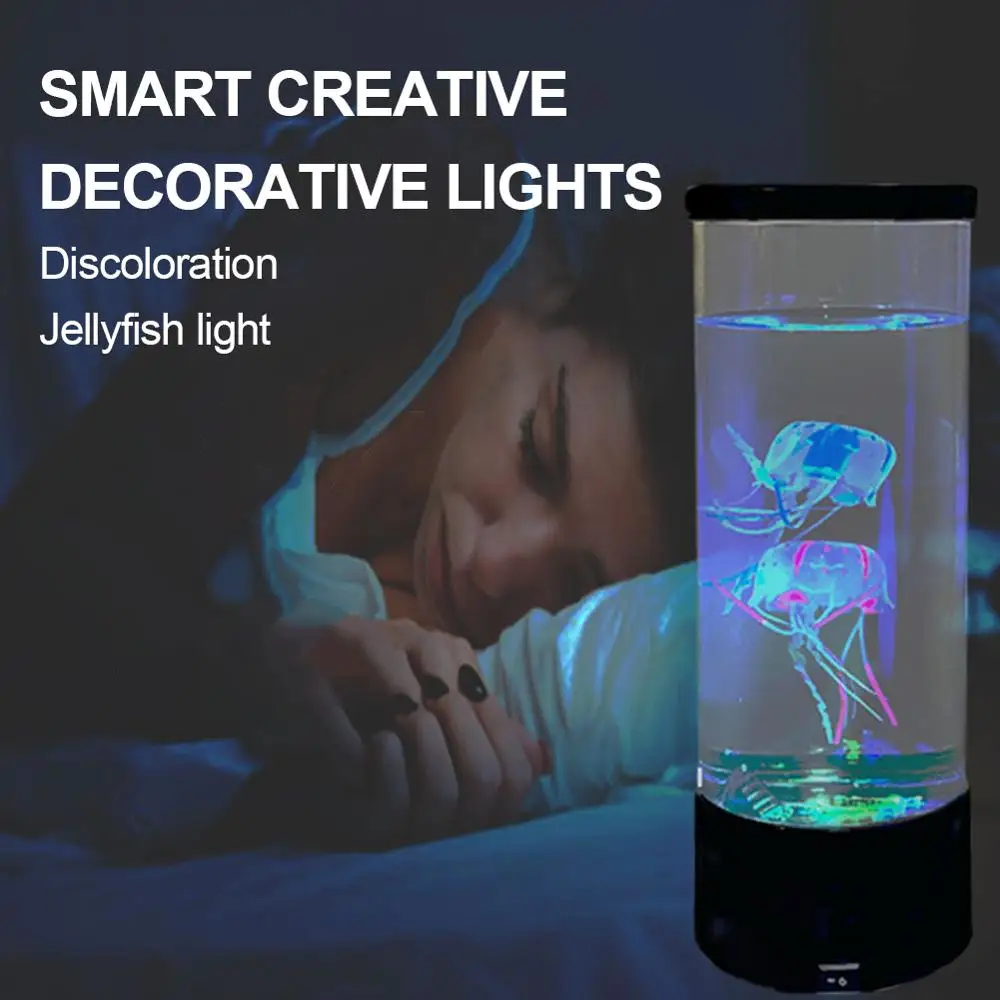 

LED Fantasy Jellyfish Lamp USB Power/Battery Powered Color Changing Jellyfish Tank Aquarium Relaxing Mood Night Light