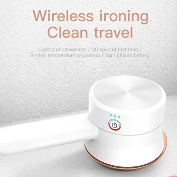 

Electric Iron Wireless Mini Multifunctional Portable Travel Temperature Adjustable Quick Heating Home Battery Powered Hand Held