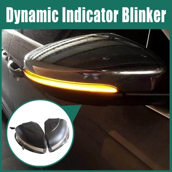 

Car Flowing Side Wing Rearview Mirror LED Dynamic Indicator Blinker For Volkswagen VW Golf Mk6 Gti 6 R20 Touran 2011 to 2015