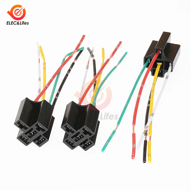 5 Stks/partij Automotive Relais Socket Auto Relais Connector Relais Socket Plug Voor 12V 24V 4Pin 5Pin Auto Relais