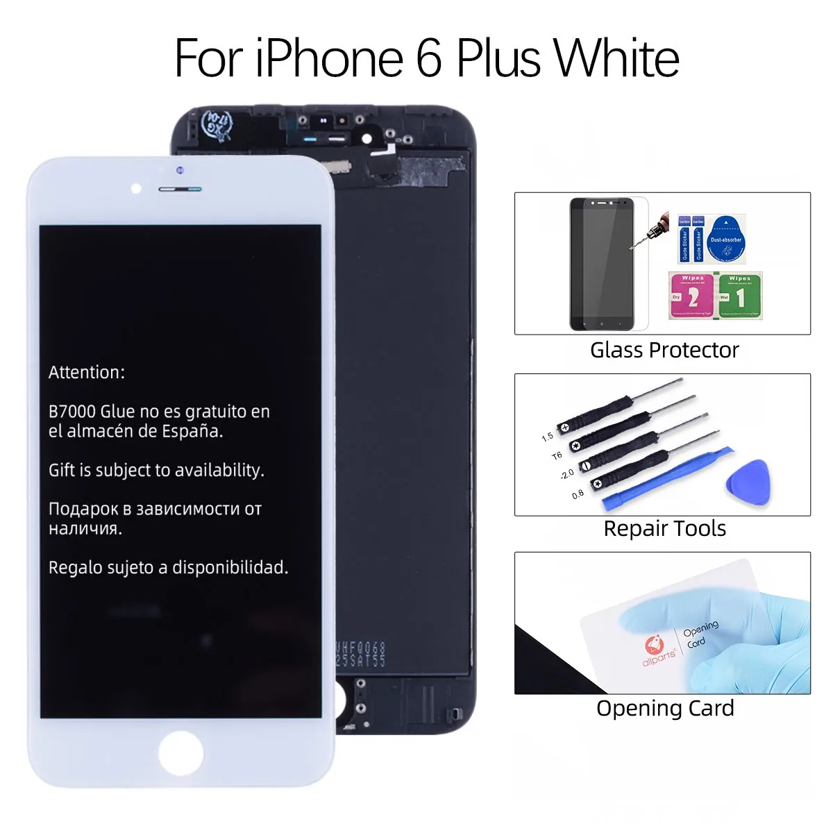 AAA OEM Дисплей для iPhone 6S LCD в сборе с тачскрином на рамке для iPhone 6 6S Plus Дисплей LCD черный белый - Цвет: for iP6 Plus White