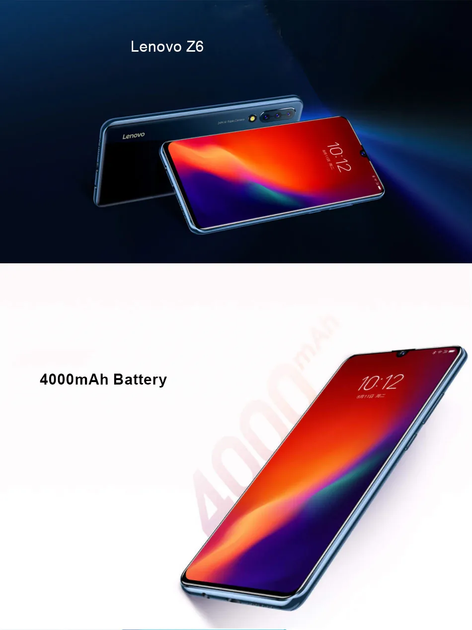 Lenovo Z6, глобальная прошивка, Snapdragon 730, 6 ГБ ОЗУ, 64 Гб ПЗУ, четыре камеры, 6,39 дюйма, oled-экран, отпечаток пальца, 4G, LTE, мобильные телефоны