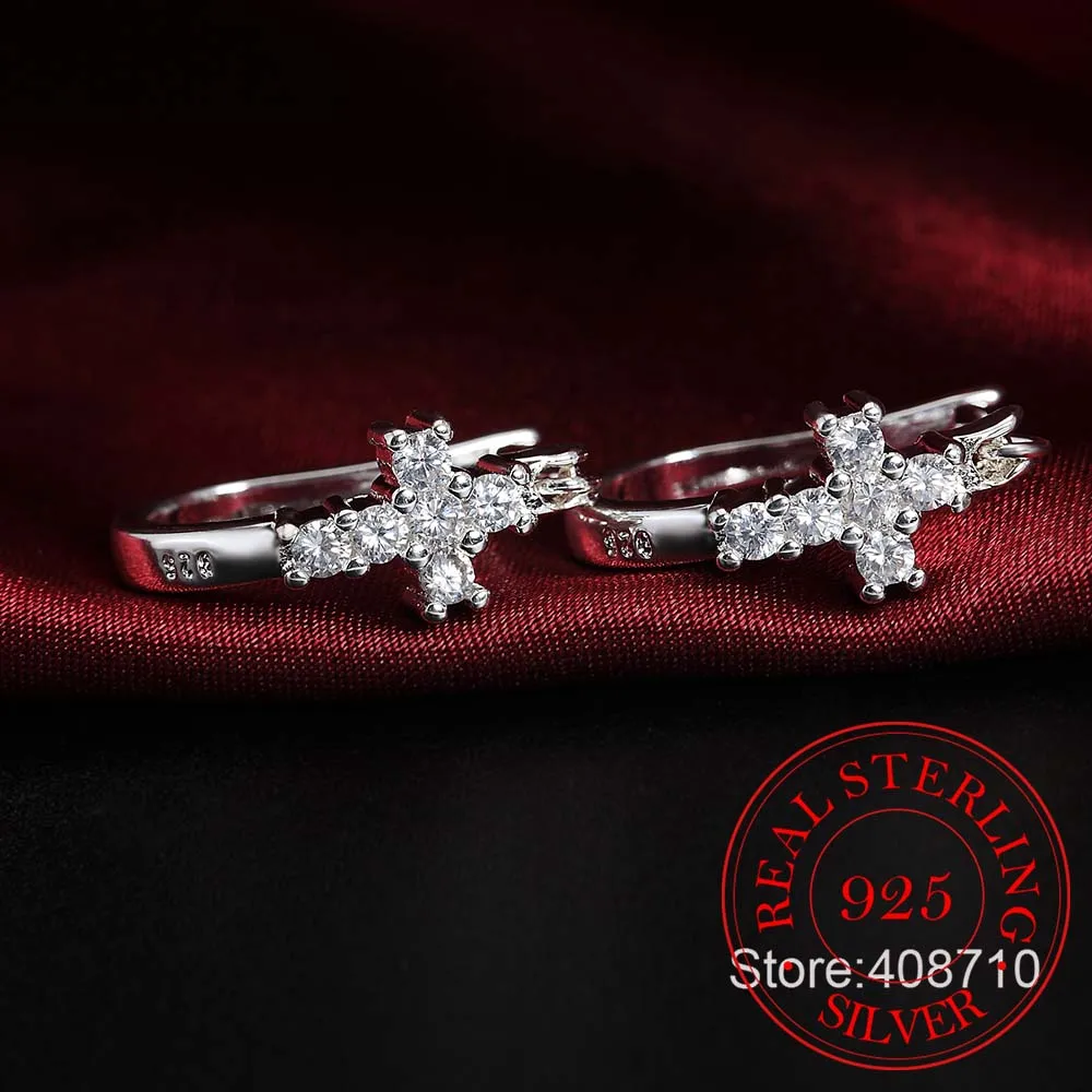 Оптовая продажа серьги из стерлингового серебра 925 пробы свадебные ювелирные