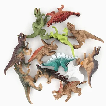 

12pcs/lot Dinosaurs Figures Children Kids Toys Dragon Model Animals Action&Toy Figures Tyrannosaurus Toys Gift Collection Lover
