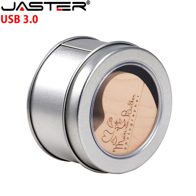 Флэш накопитель JASTER в виде кленового сердца + металлическая коробка USB 3 0 флэш 4 ГБ
