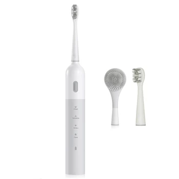 

Multifunctional 2In1 Electric Toothbrush USB Charging Silicone Cleansing Brush Toothbrush Adults