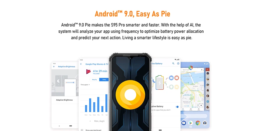 Doogee S95 Pro 6," IP68/IP69K Смартфон Android 9,0 Helio P90 Восьмиядерный 48мп Тройная камера 8 Гб 128 ГБ прочный мобильный телефон