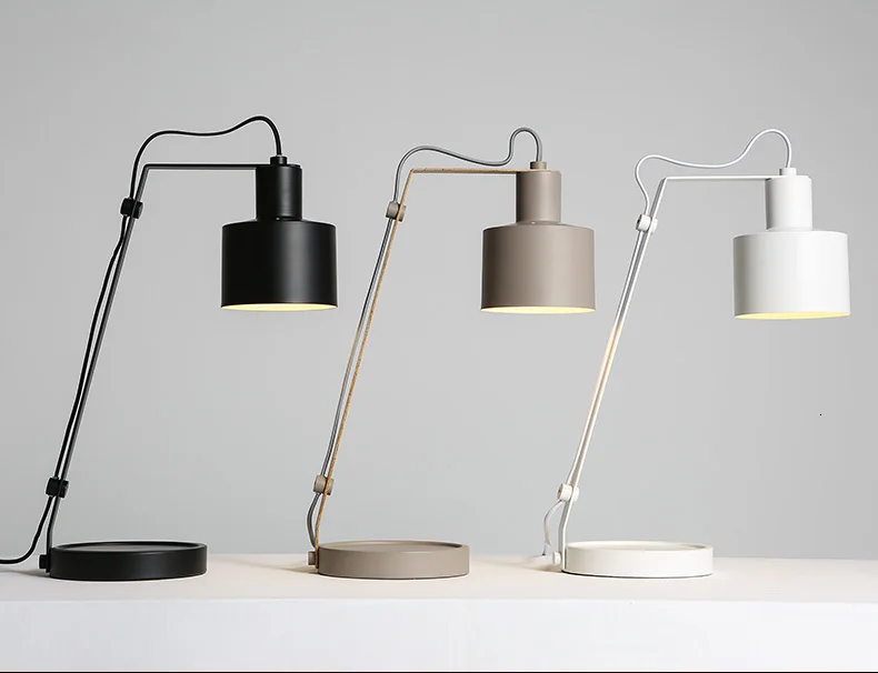 Скандинавская простота, индивидуальная железная Светодиодная настольная лампа для чтения, офисная, для спальни, для учебы, Настольная прикроватная лампа