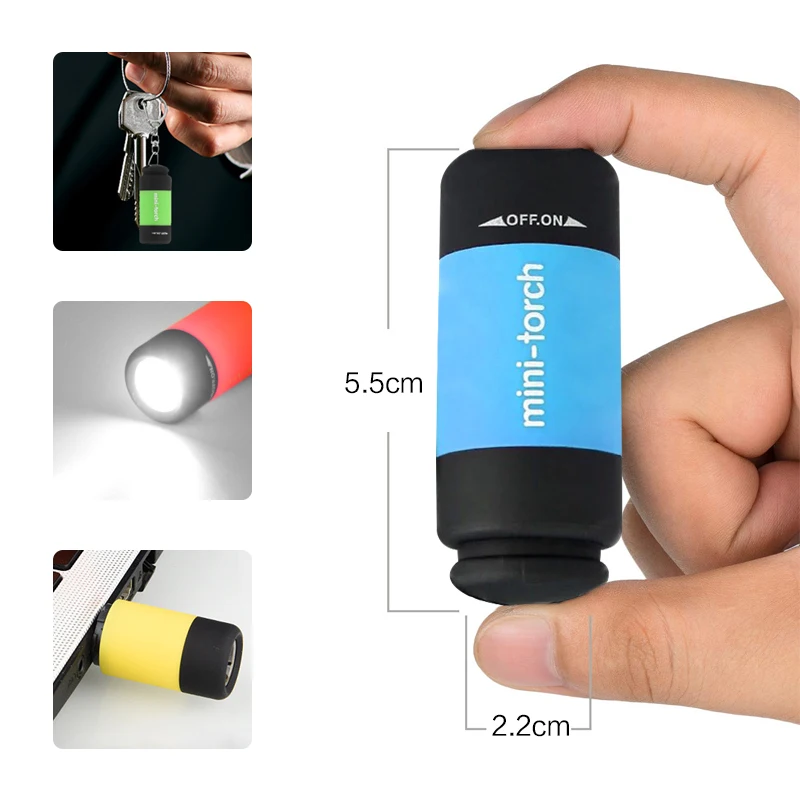 

LSL LED Super Bright Flashlight Portable Keychain USB Charging Mini Torch 400lm Outdoor Hiking Camping Camping Mountaineering