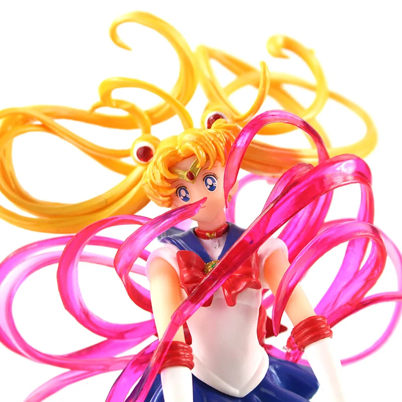 20 см аниме Sailor Moon Tsukino Usag кристалл макияж ПВХ фигурка Коллекционная модель