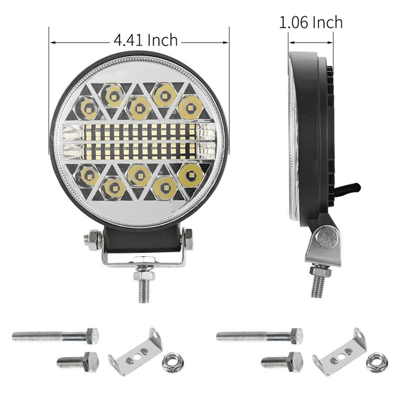 DHBH-2Pcs 13600LM круглый светодиодный Подсветка светодиодный пятно луча дальнего света светильник в капсулах