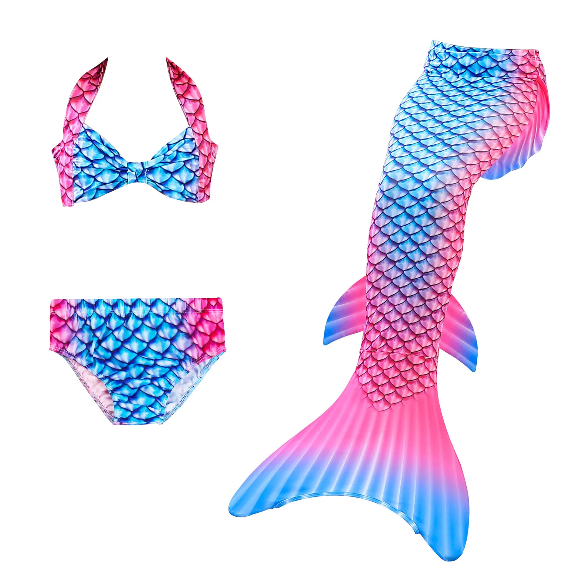 

Kids Swimming Bikini Fin Fun Mermaid Tails Party Girls Summer Christmas Swimwear Mermaid Tales for Swimming Cosplay Costume