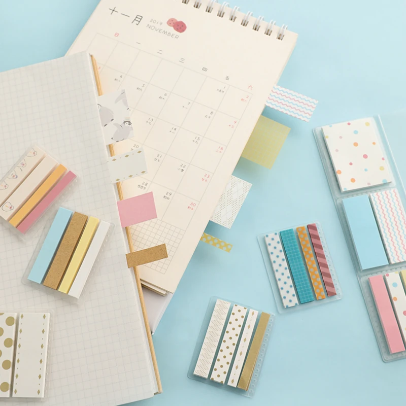 

1pc KOKUYO Campus/HALCO Kawaii Sticker Sheet Sticky Note Pads Memo Notepad Multiple Sizes Flexible Marking Planner