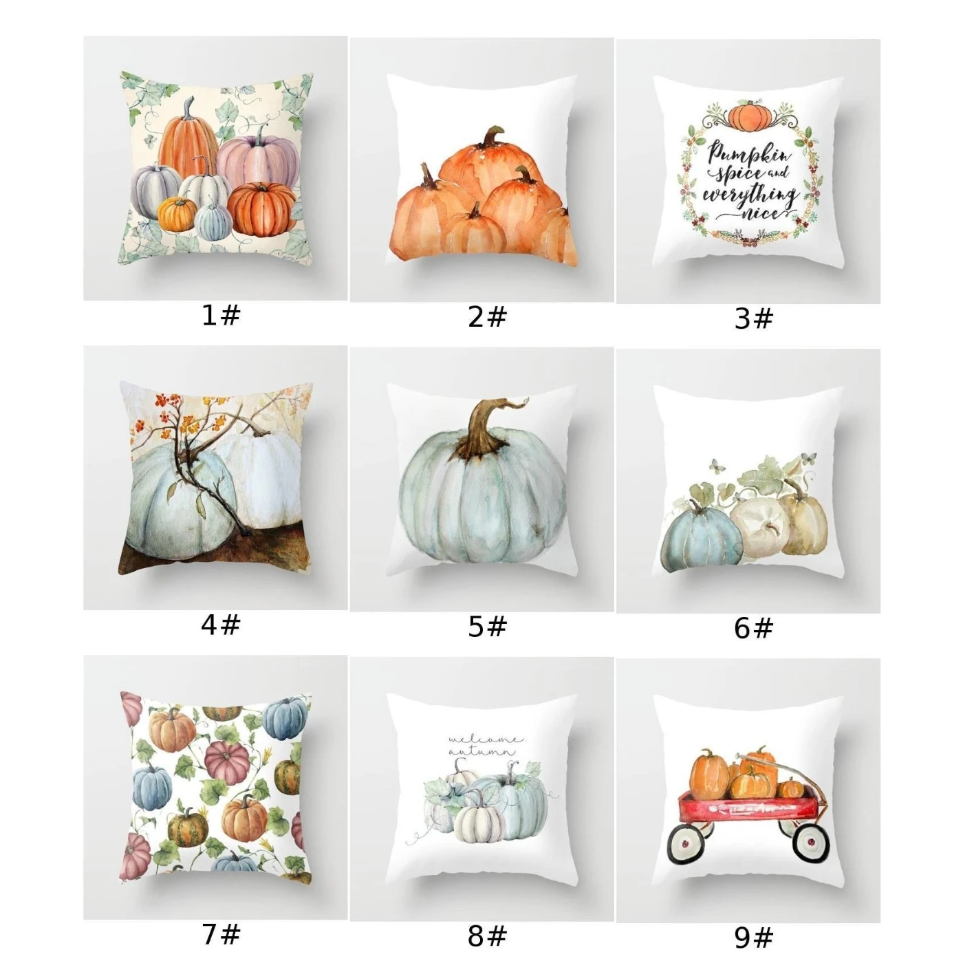 Halloween Happy Pillow Cases Fall Sofa Pumpkin Throw Cushion Cover Home Decor