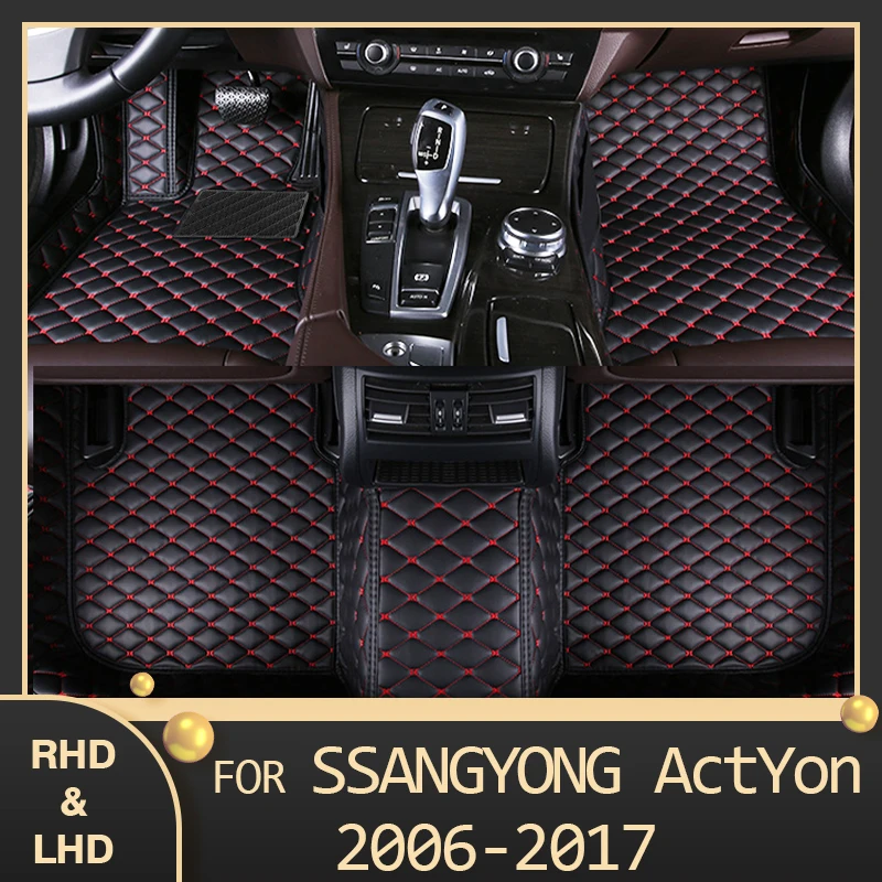 

MIDOON Car floor mats for ssangyong ActYon 2006 2007 2008 2009 2010 2011 2012 2013 -2017 Custom auto foot Pads automobile carpet