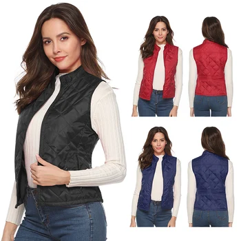 

Winter Women Short Vest Jacket Fashion Female Sleeveless Vest With Pocket Warm Casual Waistcoat Solid kamizelka damska Coat D30