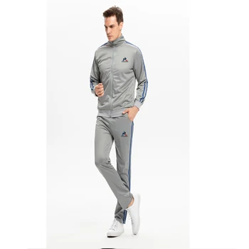 

2020 spring and autumn new track suit suit men's fashion sportswear men's jacket pants two-piece polyester sportswear stand coll