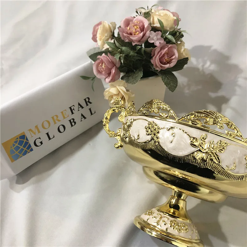 Fashion quality alloy luxury fashion home ktv fruit plate decoration candy plate dish European style