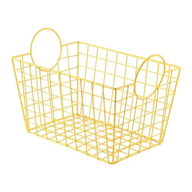 

Bathroom Shower Laundry Baskets Wall Mounted Iron Basket Kitchen Storage Shelf Student Dormitory Hanging Baskets With Handle