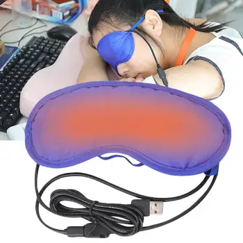 

5V USB Heated Eyecup Lavender Eye Mask Anti Dark Circles Eye Massager Fatigue and Sleep Relief Travel Eye Mask