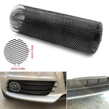 

Universal DIY Hexagonal Aluminum Mesh Grill Cover Car Bumper Fender Hood Vent Grille Net Universal Black Wholesale Dropshipping