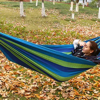 

180*80cm Hammock Swing Chair Indoor Outdoor Camping Supplies Single Canvas Thickening Portable Foldable Swing Garden Striped