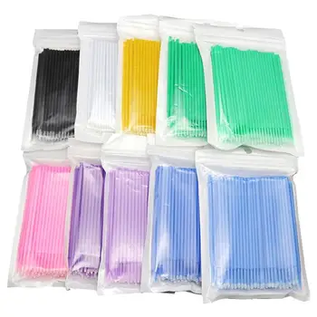 

100pcs/lot Durable Micro Disposable Eyelash Extension Individual Mascara Applicators Dropship Brush For Women M7S6