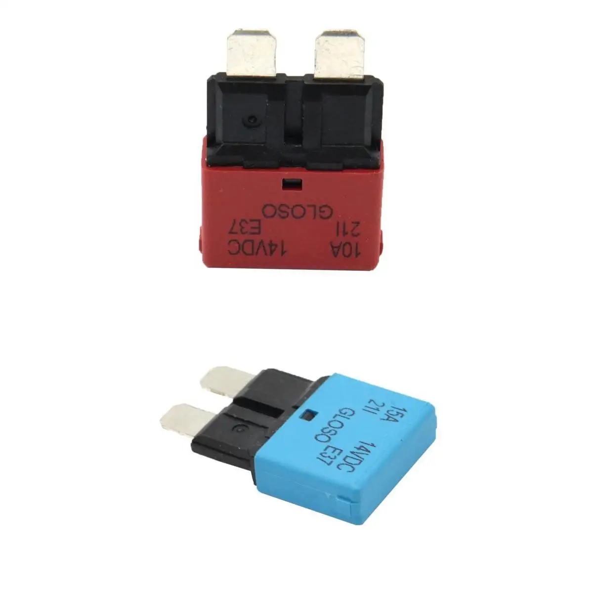 2Pack Blade Fuse Circuit Breaker Automatic Reset Marine 15A/10A