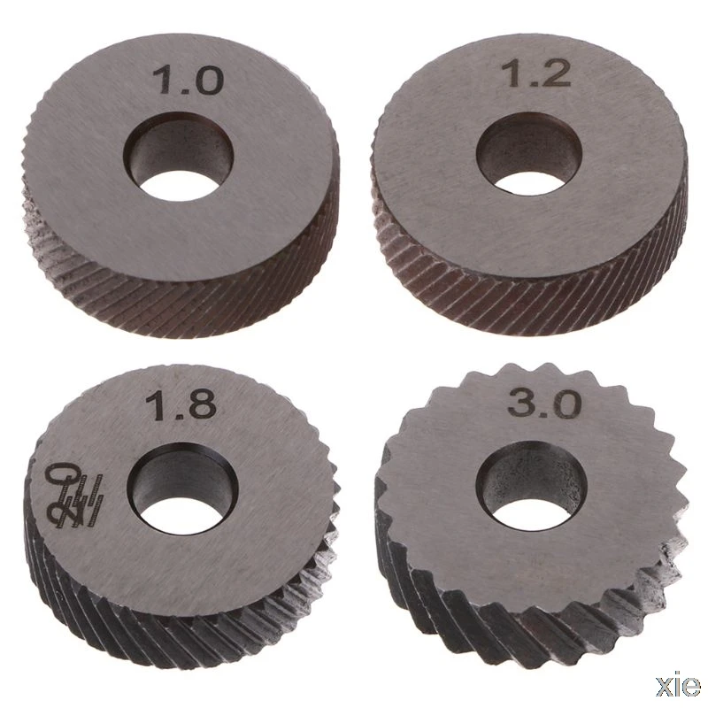 

2pcs Diagonal Linear Knurl Wheels Knurling Knurler Tool 1.0/1.2/1.8/3.0mm Pitch