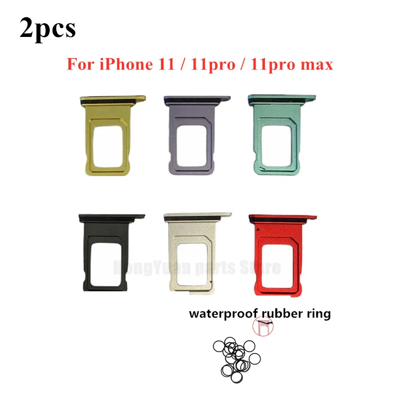 2pcs Dual & Single SIM Card Tray Holder Slot Replacement For iPhone 11 11pro 11Pro Max SIM Card Card Holder Adapter Socket yuxi real high quality 7pin push micro sim card socket holder slot replacement connector