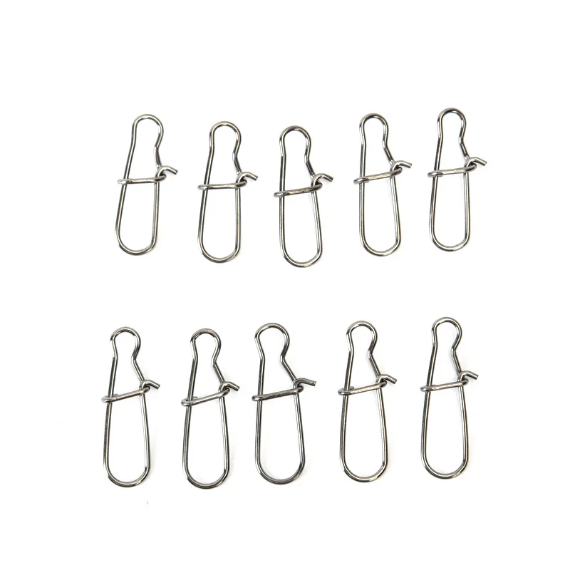 10 PCS Fishing Gear Pin 8 Sub-Ring Fast Clip Lock Snap Swivel Solid Rings Safety Snaps Fishing Hook Connector Fishing Tools