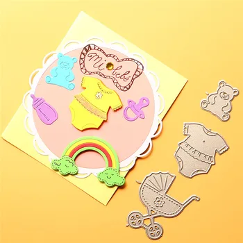 

Eastshape New Baby Born Metal Cutting Dies Rainbow Cloud Dies DIY Etched Dies Craft Paper Card Making Scrapbooking Embossing
