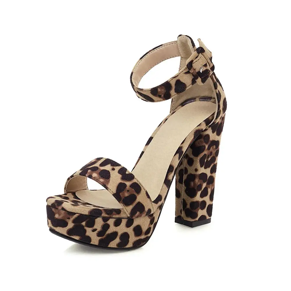 Women's Leopard Print Chunky Heels Elegant Point Toe Dress - Temu United  Arab Emirates