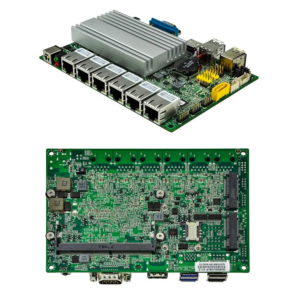 Qotom 4 Lan Core i3/i5 Mini PC Qotom-Q335G4/Q350G4  with Core i3-5005U/i5-4200U pf appliance as a firewall AES-NI 6
