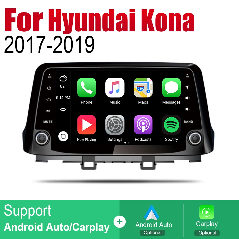 Discount ZaiXi Auto Radio 2 Din Android Car Player For Hyundai Kona 2017~2019 GPS Navigation BT Wifi Map Multimedia system Stereo 3