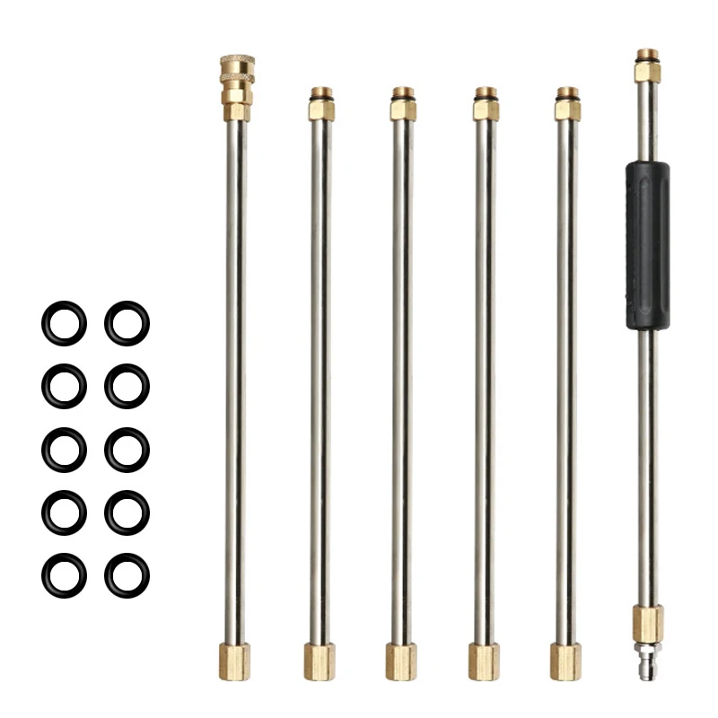 

O-Ring Extension Wand Set Rod Car Wash Lance Pressure Washer Replacement Lance Power Washer Lance 1/4Inch Thread