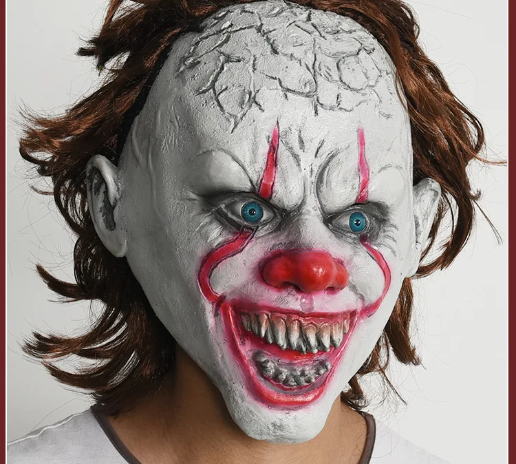 Джокер маска пеннивайза Stephen King It Chapter Two 2 ужас, Костюмированная вечеринка латексные маски шлем клоун Хэллоуин вечерние костюм, реквизит