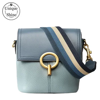 

New Casual Small Women Pouch Bag Genuine Leather Female Crossbody Messenger Bags Sling Shoulder Bucket Bag Mini Phone Pack