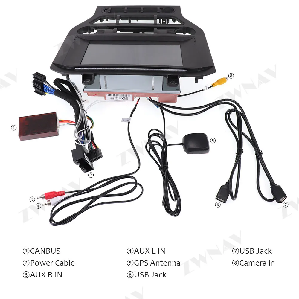 Sale Android 9 Car GPS Navigation For Ford Mustang 2015+ Android Auto stereo headunit Multimedia player Car radio tape recorder GT500 5