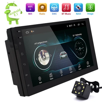 

Android 9.1 Car Multimedia MP5 Player 7 inch 2.5D Touch Screen 2 Din Car Radio Stereo Autoradio with GPS Navi WiFi FM