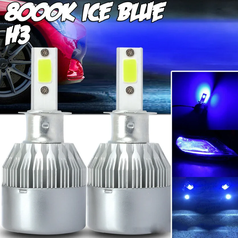 C6 Автомобильный светодиодный головной светильник s 8000 К ice blue светильник H1 H4 H7 H3 H11 9006 головной светильник s