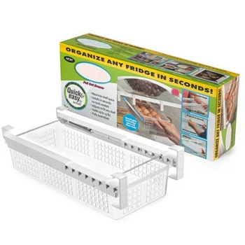 

Hot Fridge Mate Drawers Refrigerator Pull out Bins Snap on Drawer Fridge Organizer D6