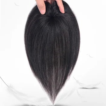

ALL Available in 2 lengths Topper Toupee Hairpiece Clip In one piece hair Extension Synthetic hair with bangs for women 3 color