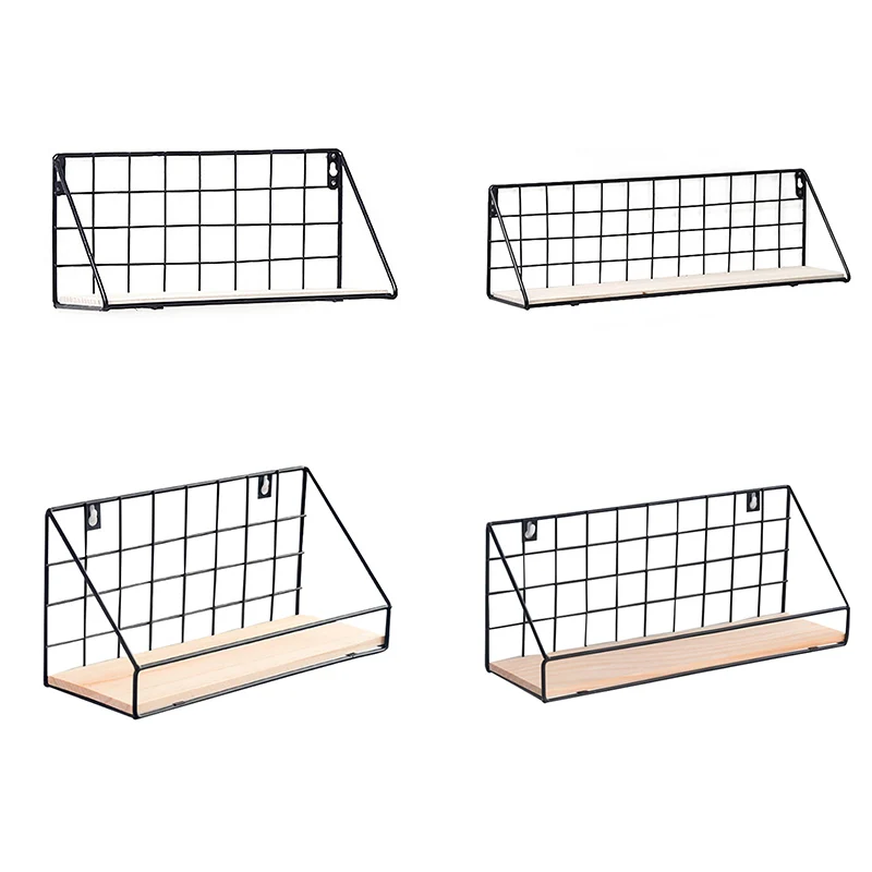 Деревянная железная настенная полка склад-хралилище подставленное к стене стойка для организации кухни спальни домашнего декора детской комнаты DIY Настенный декор держатель